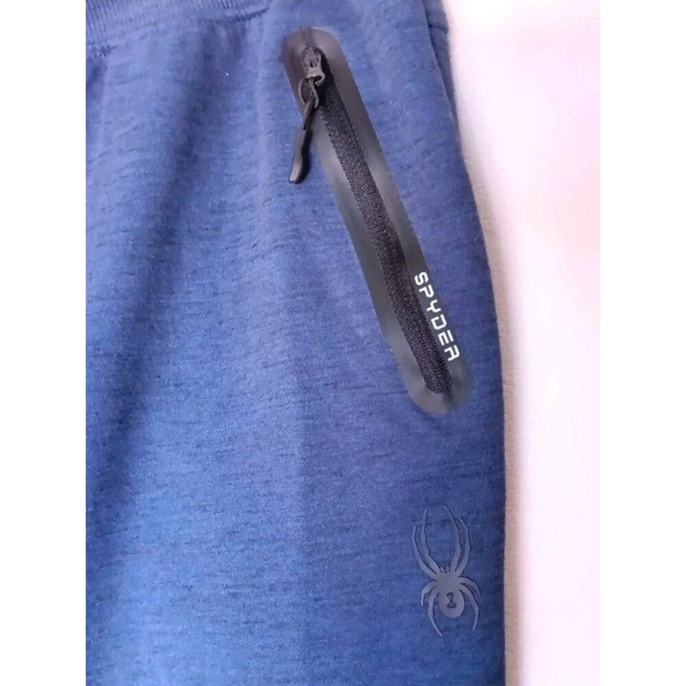 Spyder Active Cotton Polyester Midweight Jogger Sweatpants Med Blue - Picture 3 of 5